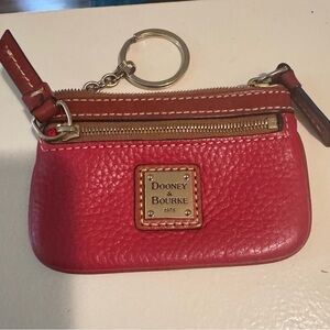 Dooney & Bourke Pink Leather Keychain Pouch